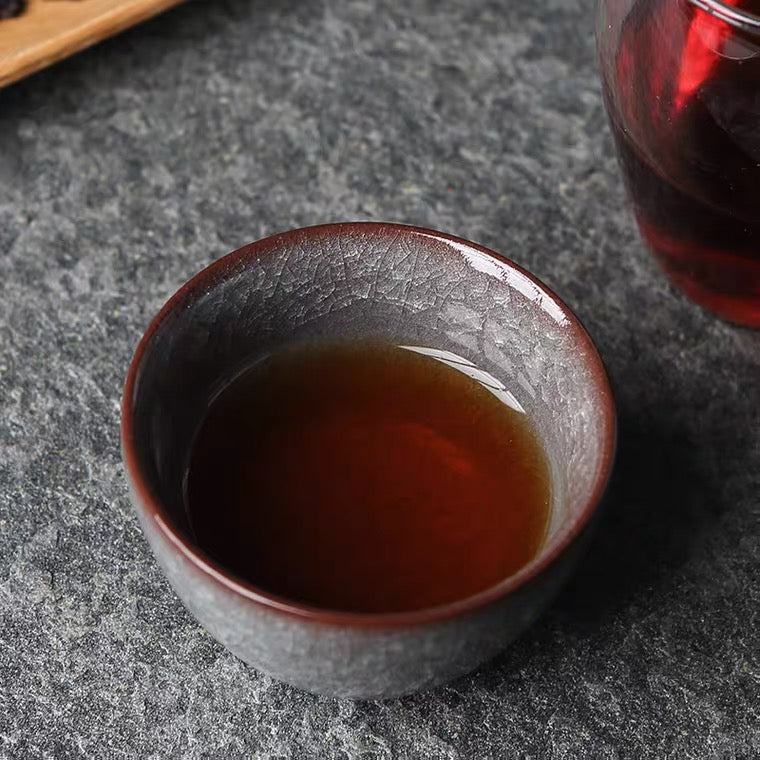 Japanese Style Tea Cup, Handmade Tea Cup, Ice Crack Longquan Celadon