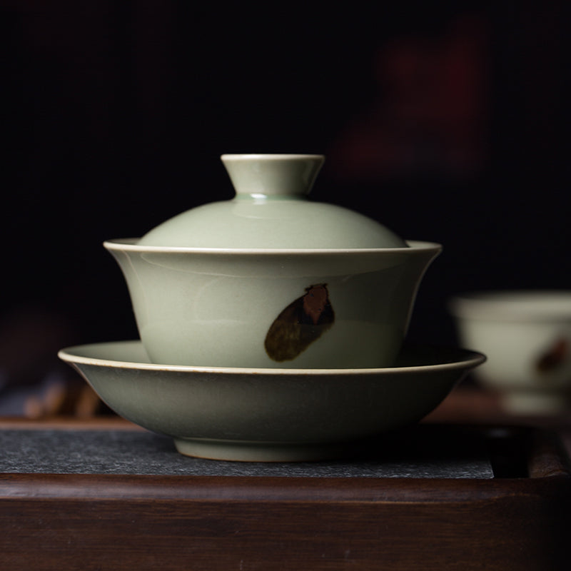 Chinese Tea Set, Gongfu Tea Set, Handmade Gaiwan Tea Set, Longquan Celadon