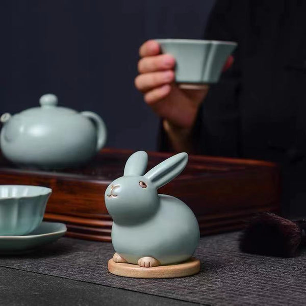 Rabbit Tea Pet, Traditional Tea Pet, Chinese Tea Pet, Ru Kiln