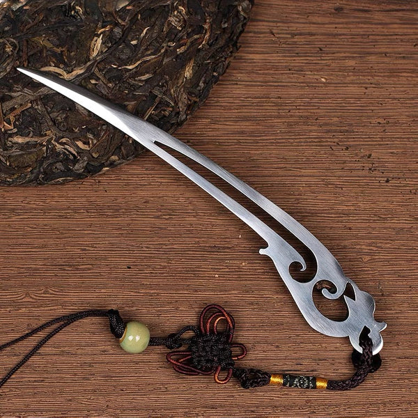 Pure Handmade Tea Knife For Tea Cake, Traditional Pu 'er Tea Knife, Longquan Sword