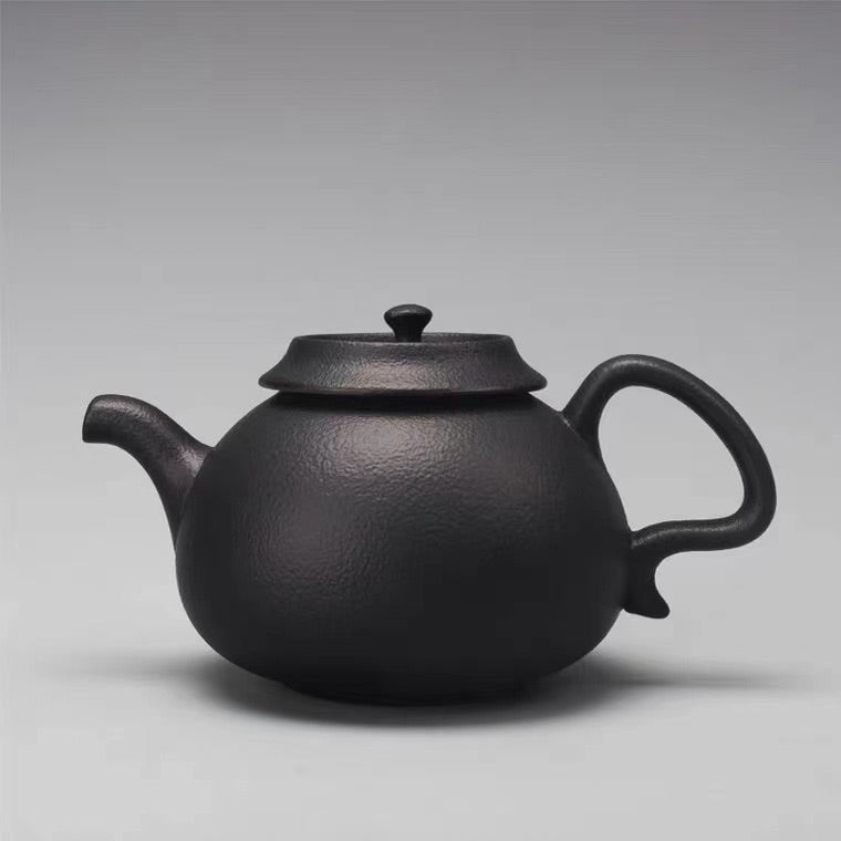 Japanese Style Tea Set, Black Pottery Tea Set, 8 PCs Included
